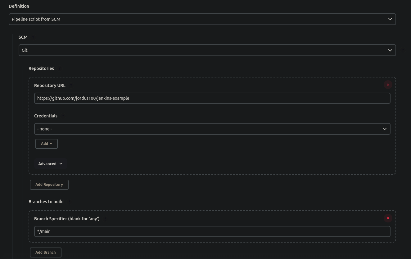 Configuration Page